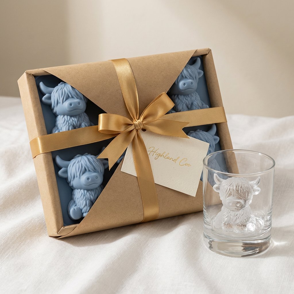 ⏳Last Day Special Price ￡7.99!!🐮 Mini Highland Cow Ice Cube Mold – Cute 3D Ice for Drinks, Parties & Gifts