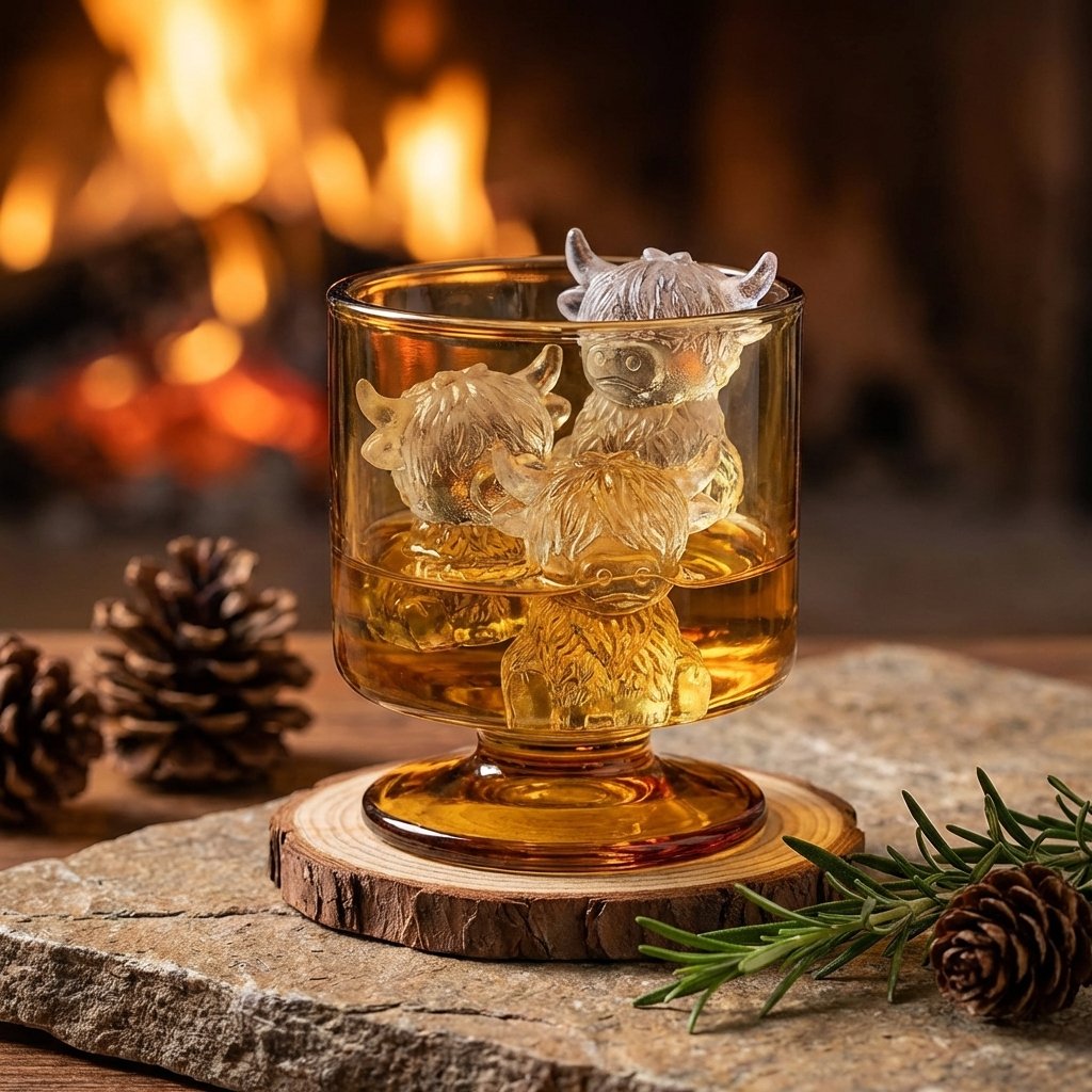 ⏳Last Day Special Price ￡7.99!!🐮 Mini Highland Cow Ice Cube Mold – Cute 3D Ice for Drinks, Parties & Gifts