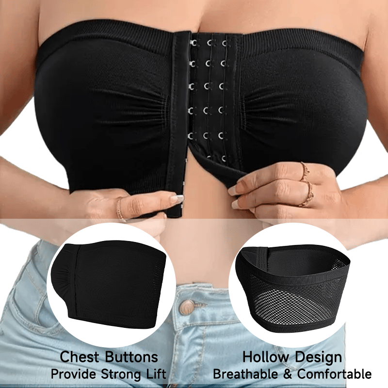 🎁Last Day Sale 49% OFF🔥Plus Size Strapless Front Buckle Breathable Bra