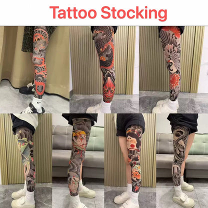 Ultra-clear Highly Elastic Seamless Tattoo Sleeve&Tattoo Stocking Set(2 Sheets)