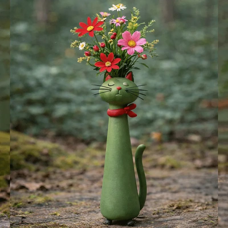 💕Mother's Day Sale - Only ￡9.99!🏆Flash Sale⚡50K+ SOLD! 😻Handcrafted Quirky Cat Vase