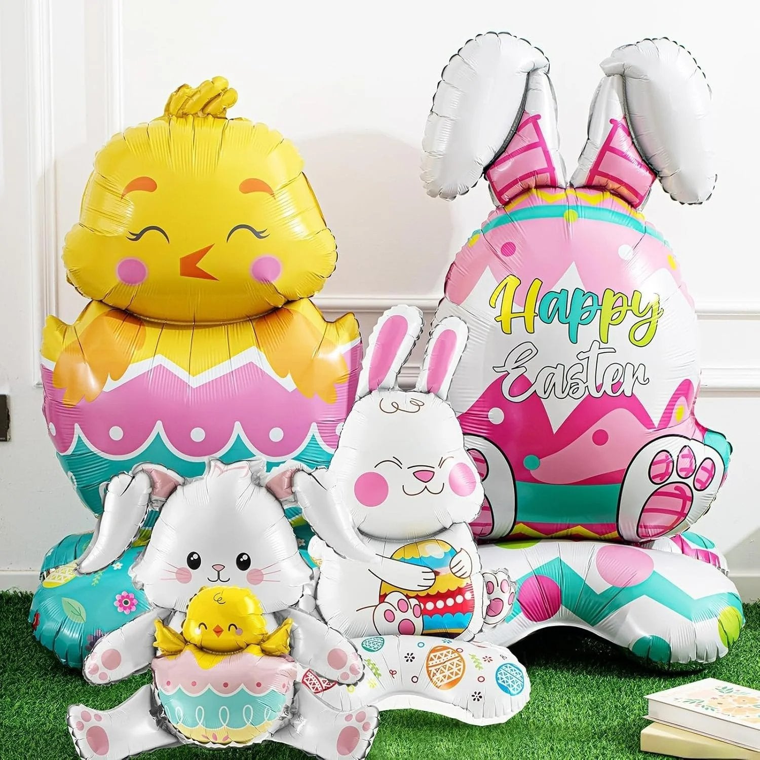 🎁EASTER HOT SALE – 49% OFF!!🐰🎉3Giant 3D Standing Bunny Balloon Self-Supporting Festive Cheer