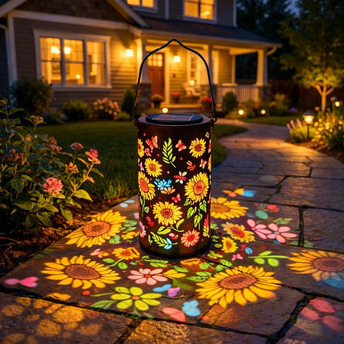 💐SPRING DAY SALE- 50% OFF🌻Colorful Sunflower Glow Solar Garden Lantern🌞