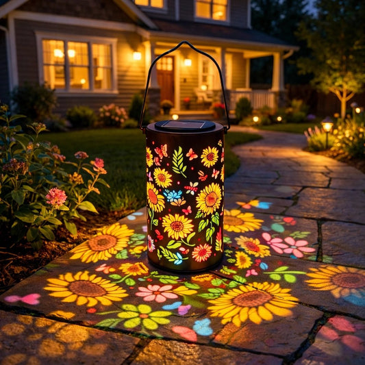 💐SPRING DAY SALE- 50% OFF🌻Colorful Sunflower Glow Solar Garden Lantern🌞