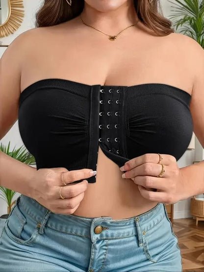 🎁Last Day Sale 49% OFF🔥Plus Size Strapless Front Buckle Breathable Bra