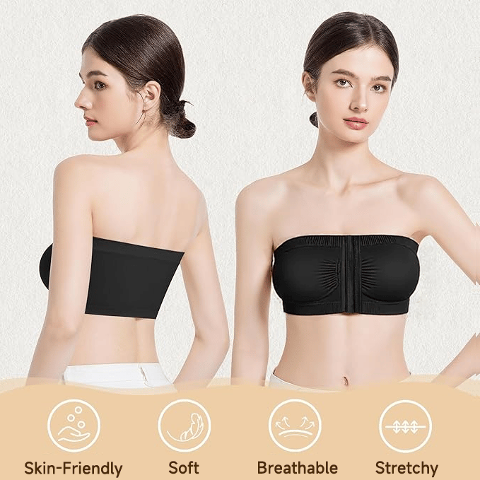 🎁Last Day Sale 49% OFF🔥Plus Size Strapless Front Buckle Breathable Bra