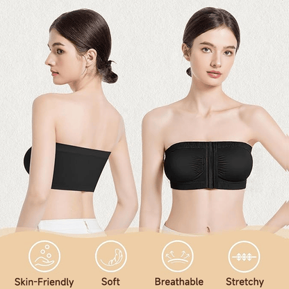 🎁Last Day Sale 49% OFF🔥Plus Size Strapless Front Buckle Breathable Bra