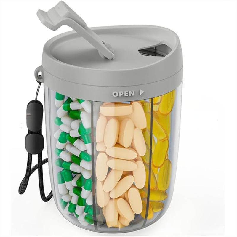 🎁Last Day Promotion 60% OFF🔥Pill Dispenser Bottle with 6 Compartments | Never Miss a Dose Again! 💊⏰