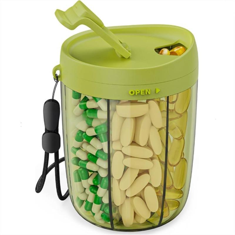 🎁Last Day Promotion 60% OFF🔥Pill Dispenser Bottle with 6 Compartments | Never Miss a Dose Again! 💊⏰
