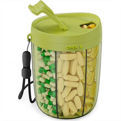 🎁Last Day Promotion 60% OFF🔥Pill Dispenser Bottle with 6 Compartments | Never Miss a Dose Again! 💊⏰