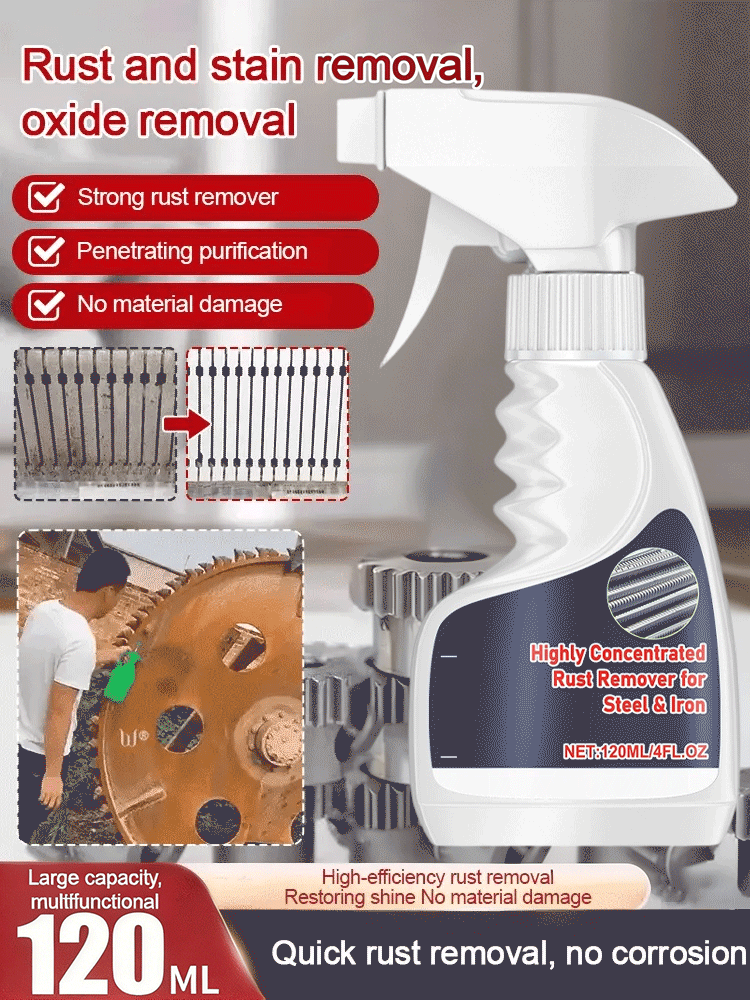 ⏳Time-Limited Special⏰Highly Concentrated Rust Remover for Steel & Iron – Deep-Acting, Effortless, and Metal-Safe
