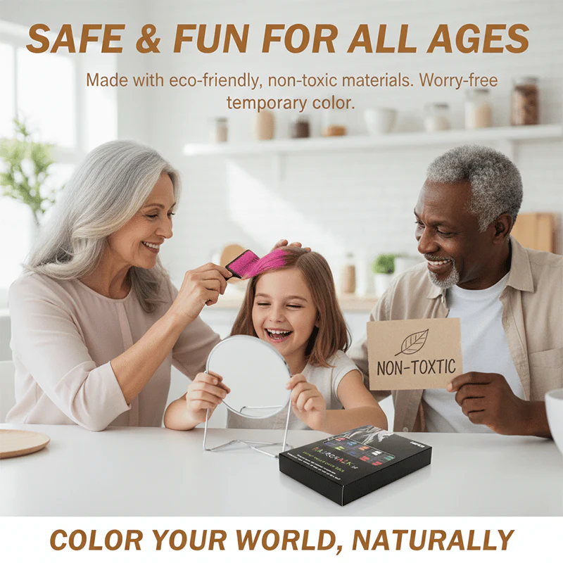 📢📢Buy 2 Get 1 Free⏰Temporary Hair Dye Chalk Comb- Cruelty Free