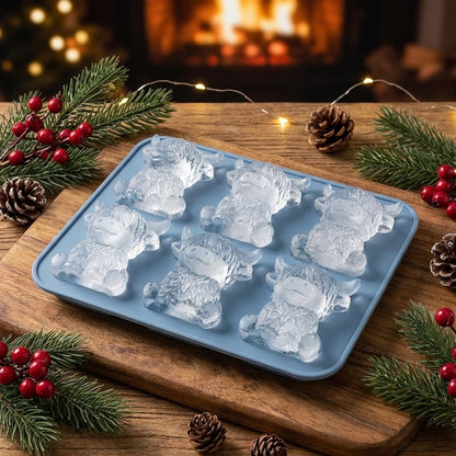 ⏳Last Day Special Price ￡7.99!!🐮 Mini Highland Cow Ice Cube Mold – Cute 3D Ice for Drinks, Parties & Gifts