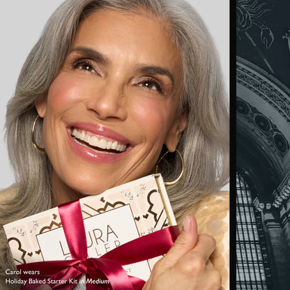 Tuscan Dreams Holiday Baked Starter Kit (4PC)-- Full Face Makeup Palette, Foundation with Limited Edition Brushes