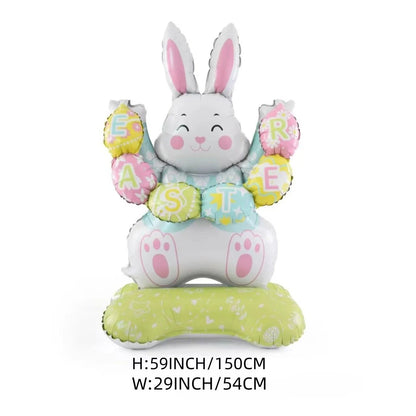 🎁EASTER HOT SALE – 49% OFF!!🐰🎉3Giant 3D Standing Bunny Balloon Self-Supporting Festive Cheer