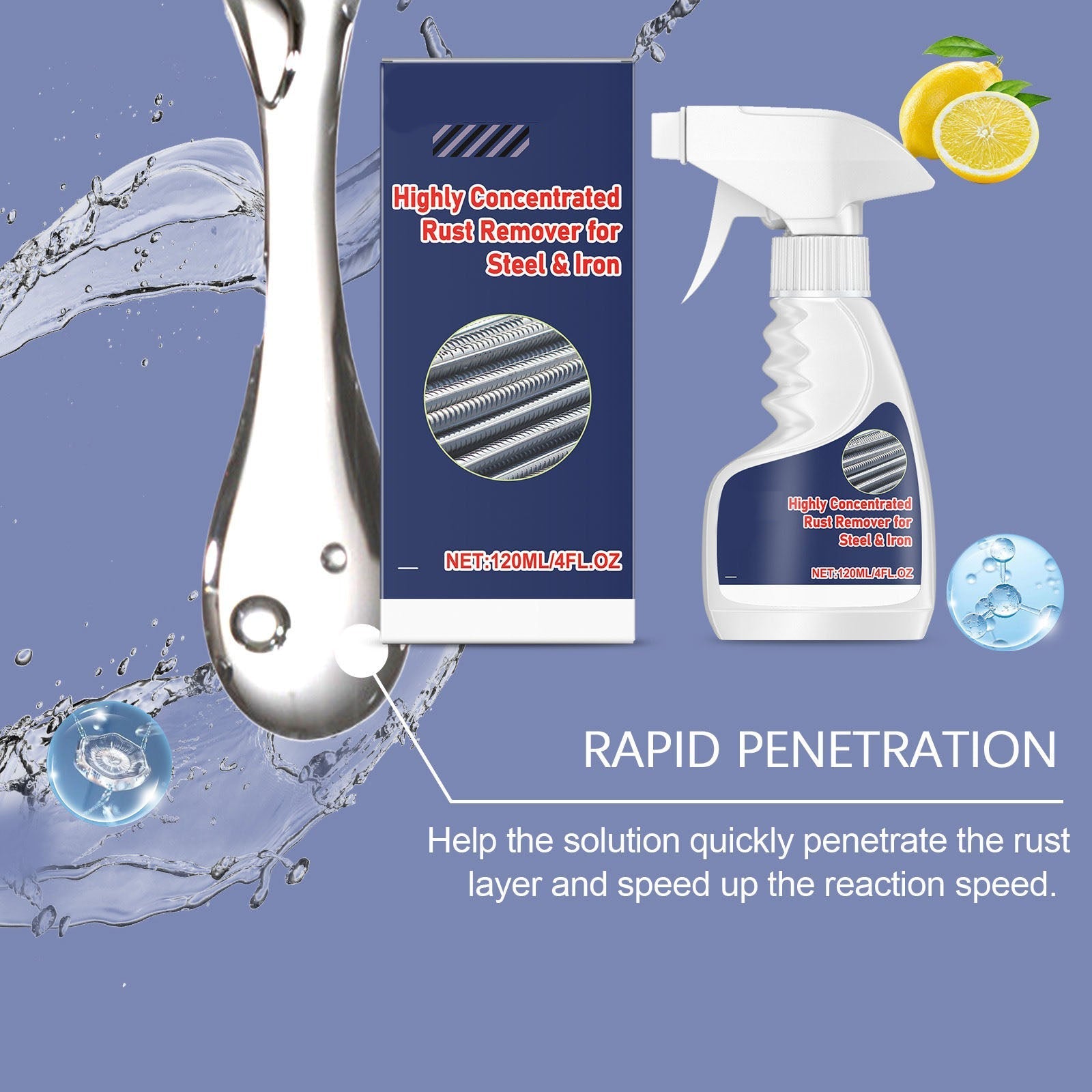 ⏳Time-Limited Special⏰Highly Concentrated Rust Remover for Steel & Iron – Deep-Acting, Effortless, and Metal-Safe