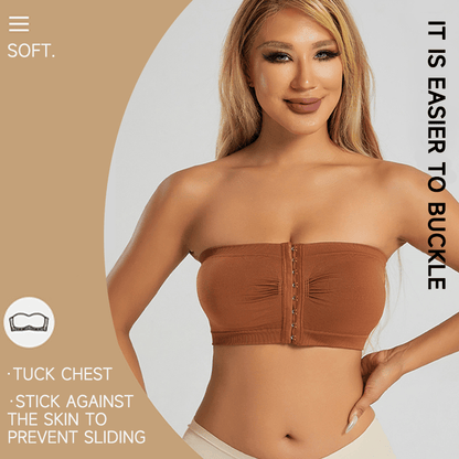 🎁Last Day Sale 49% OFF🔥Plus Size Strapless Front Buckle Breathable Bra