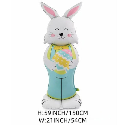 🎁EASTER HOT SALE – 49% OFF!!🐰🎉3Giant 3D Standing Bunny Balloon Self-Supporting Festive Cheer
