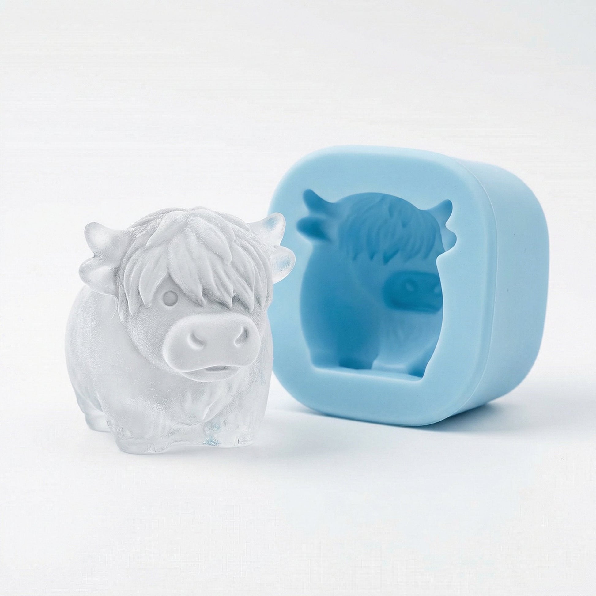 ⏳Last Day Special Price ￡7.99!!🐮 Mini Highland Cow Ice Cube Mold – Cute 3D Ice for Drinks, Parties & Gifts