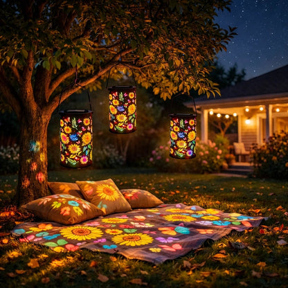 💐SPRING DAY SALE- 50% OFF🌻Colorful Sunflower Glow Solar Garden Lantern🌞
