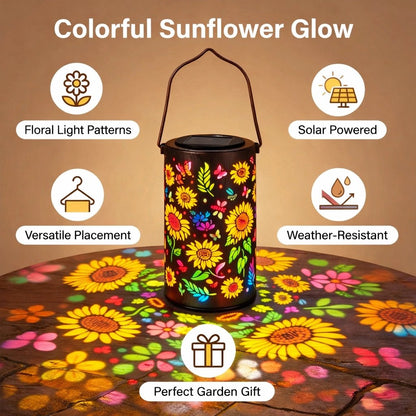 💐SPRING DAY SALE- 50% OFF🌻Colorful Sunflower Glow Solar Garden Lantern🌞