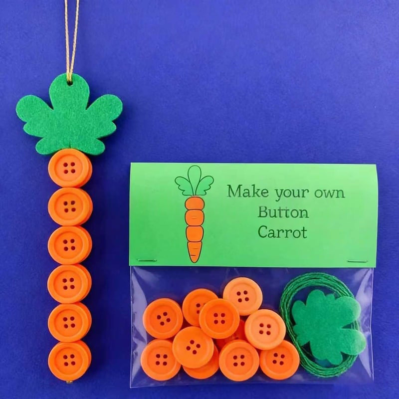 🐰🎨 DIY Easter Button Pendants – Fun, Easy & Perfect for All Ages! 🥕🌸