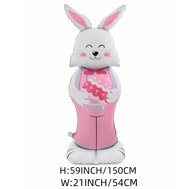 🎁EASTER HOT SALE – 49% OFF!!🐰🎉3Giant 3D Standing Bunny Balloon Self-Supporting Festive Cheer