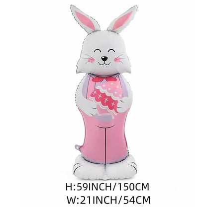 🎁EASTER HOT SALE – 49% OFF!!🐰🎉3Giant 3D Standing Bunny Balloon Self-Supporting Festive Cheer