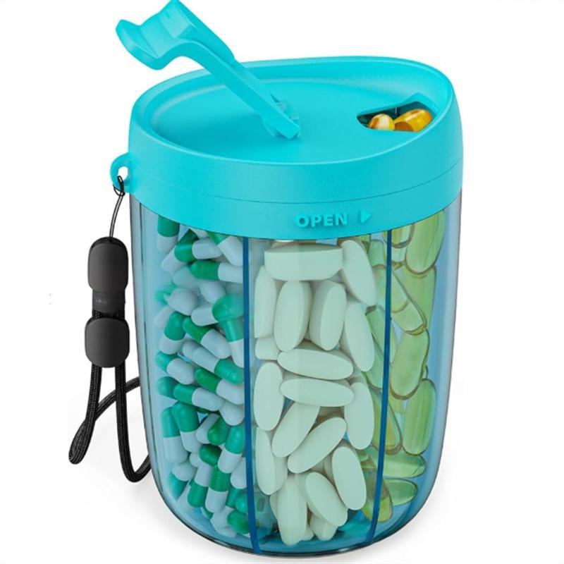 🎁Last Day Promotion 60% OFF🔥Pill Dispenser Bottle with 6 Compartments | Never Miss a Dose Again! 💊⏰