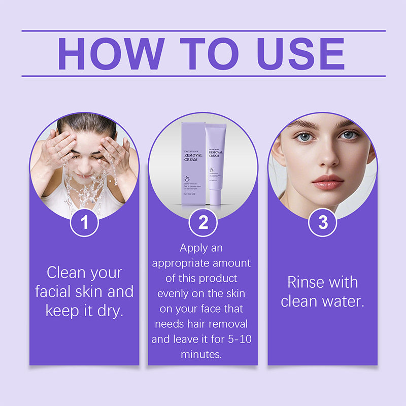 💗Last Day Special Price £9.99 ! 🔥Buy 2 Get 1 Free🔥Gentle and Painless Facial Hair Removal Cream