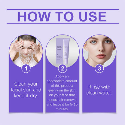 💗Last Day Special Price £9.99 ! 🔥Buy 2 Get 1 Free🔥Gentle and Painless Facial Hair Removal Cream