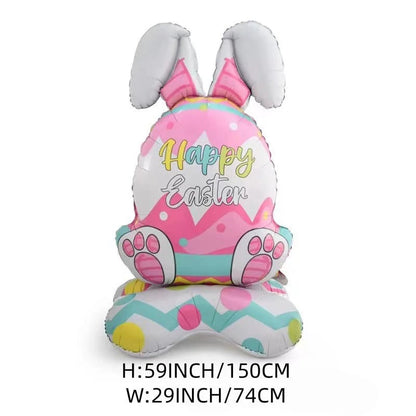 🎁EASTER HOT SALE – 49% OFF!!🐰🎉3Giant 3D Standing Bunny Balloon Self-Supporting Festive Cheer