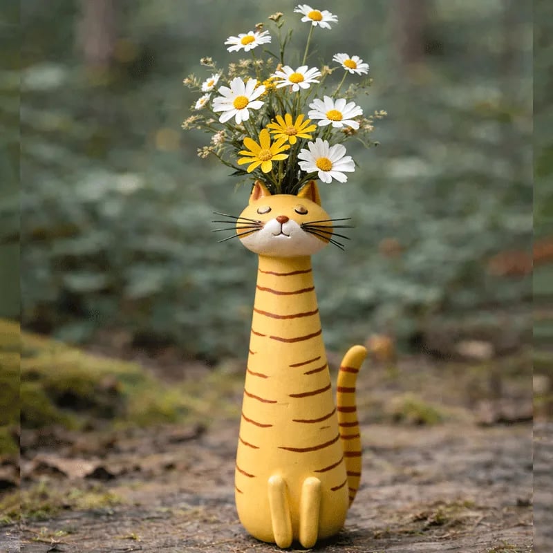 💕Mother's Day Sale - Only ￡9.99!🏆Flash Sale⚡50K+ SOLD! 😻Handcrafted Quirky Cat Vase