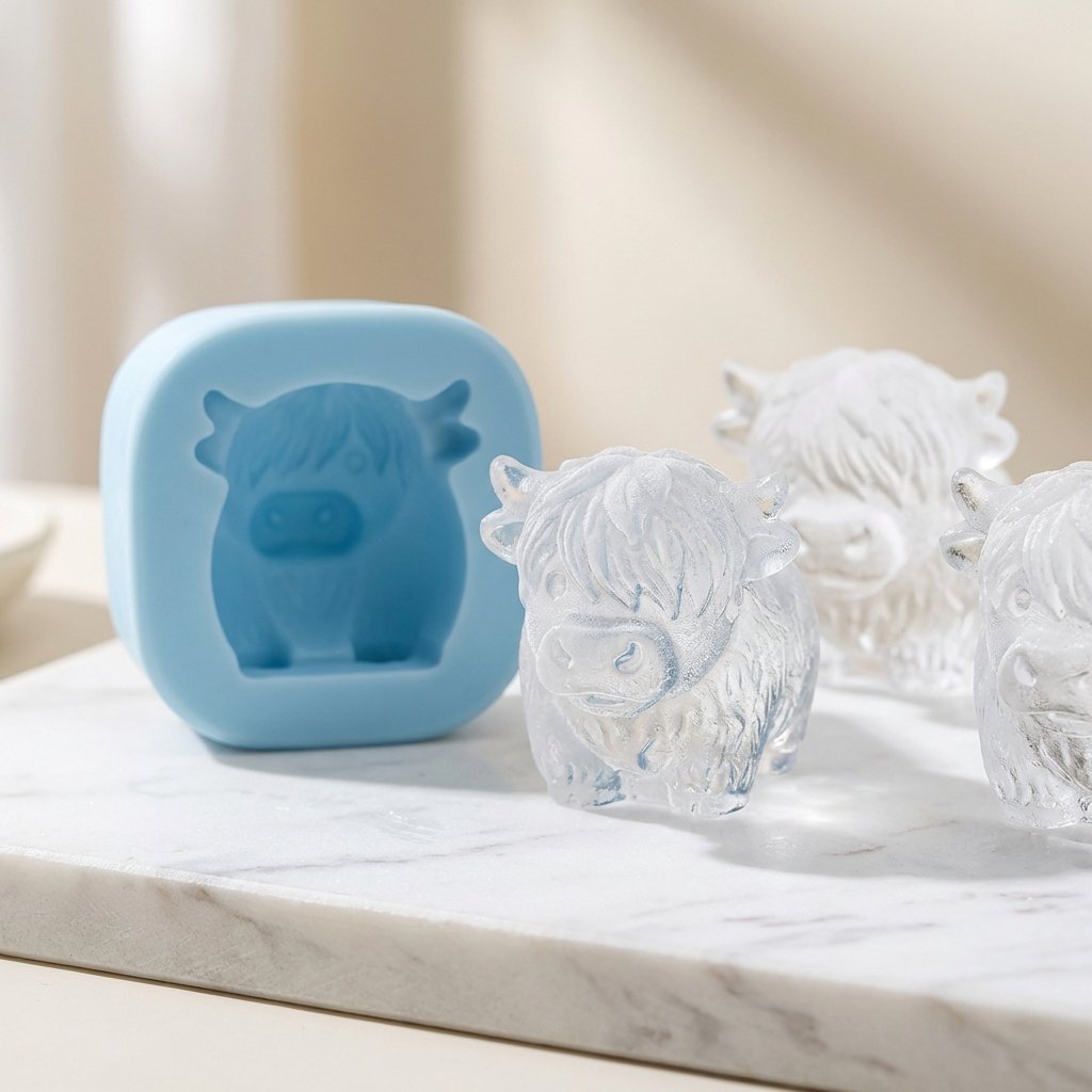 ⏳Last Day Special Price ￡7.99!!🐮 Mini Highland Cow Ice Cube Mold – Cute 3D Ice for Drinks, Parties & Gifts