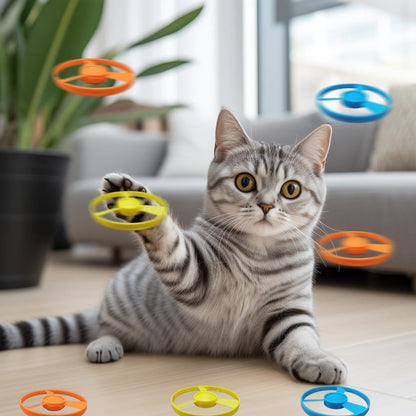 🔥7 piece set Interactive LED Flying Disc Launcher & Fetch Toy for Cats🐱