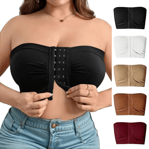 🎁Last Day Sale 49% OFF🔥Plus Size Strapless Front Buckle Breathable Bra