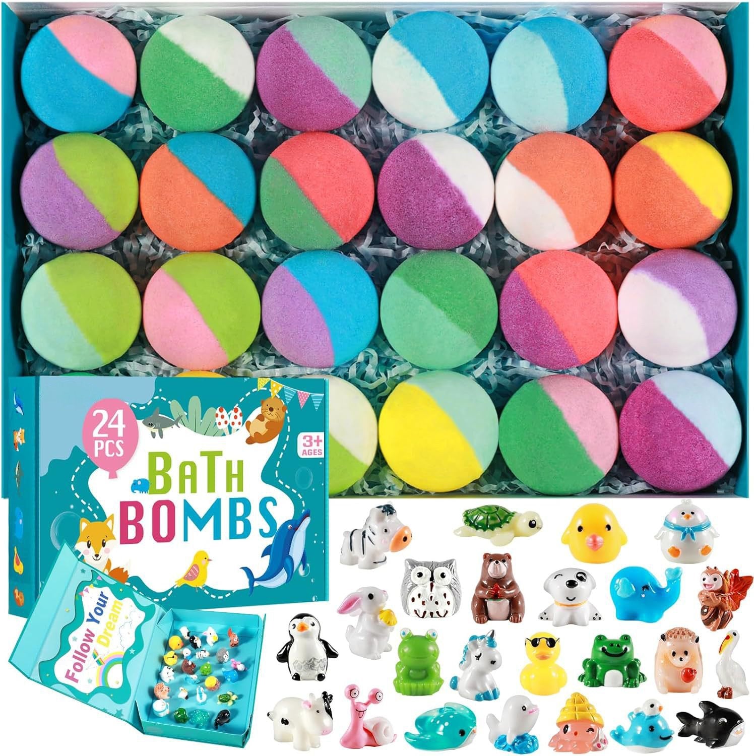 ⏰LAST DAY 50% OFF ✨ Natural Bath Bombs for Kids with Mega Bubbles & Surprise Inside 🥚🛁 One Bomb Fills the Whole Tub 🎁