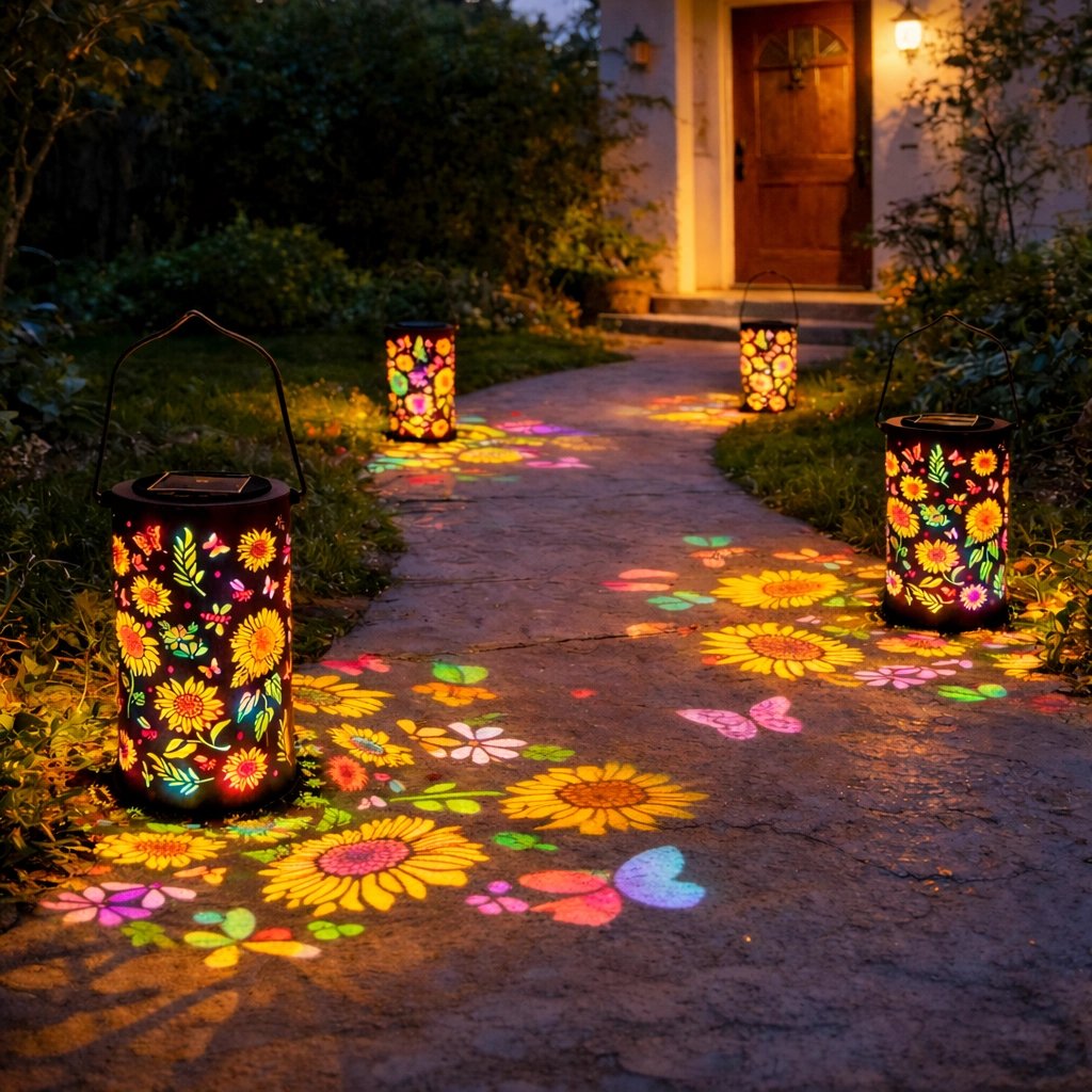 💐SPRING DAY SALE- 50% OFF🌻Colorful Sunflower Glow Solar Garden Lantern🌞