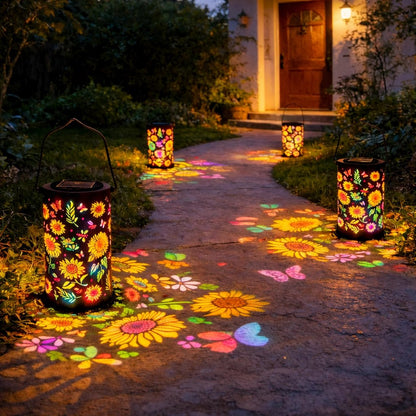 💐SPRING DAY SALE- 50% OFF🌻Colorful Sunflower Glow Solar Garden Lantern🌞
