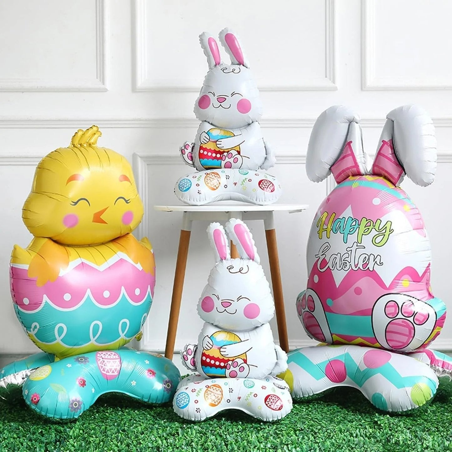 🎁EASTER HOT SALE – 49% OFF!!🐰🎉3Giant 3D Standing Bunny Balloon Self-Supporting Festive Cheer